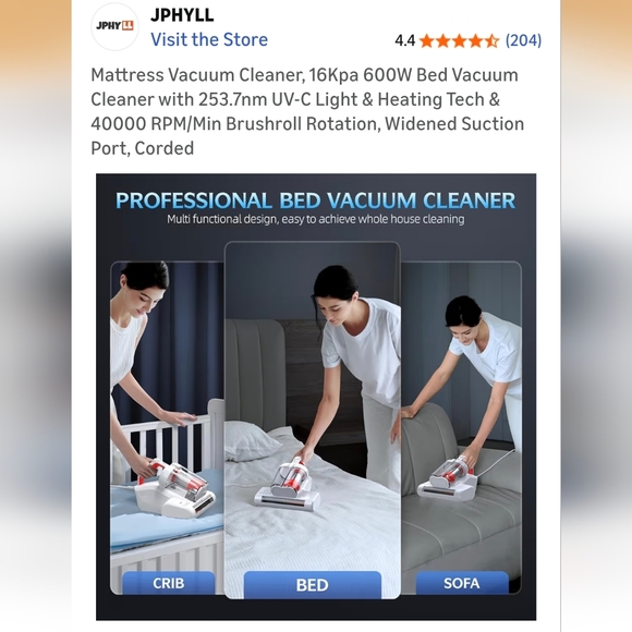 Bed Vacuum Cleaner / Ultra UVC - Picture 9 of 16